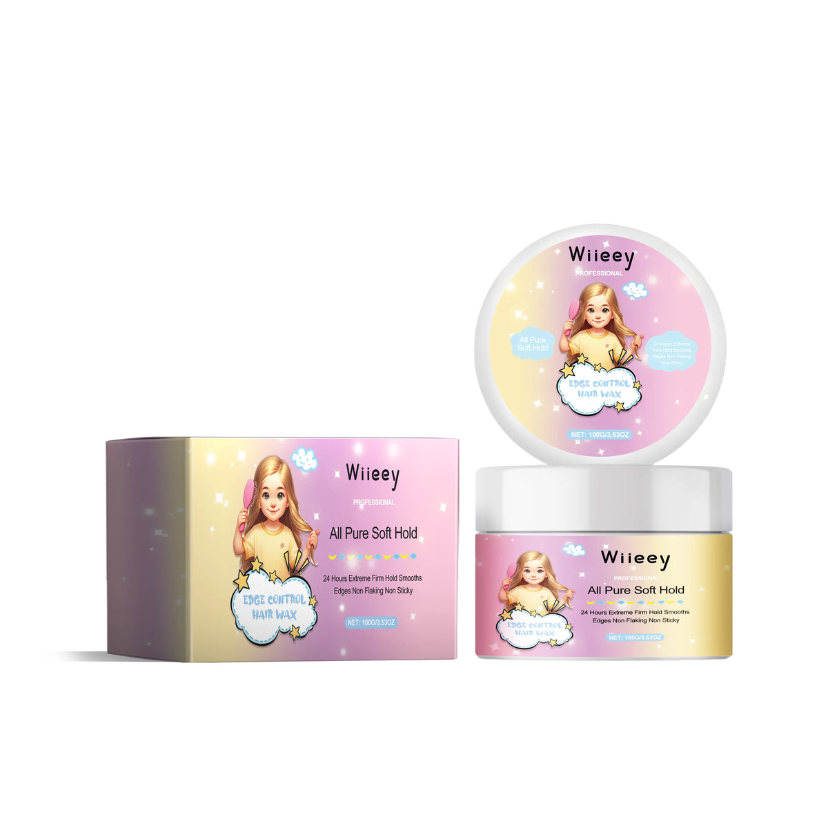 Wiieey Hair Styling Wax & Spray – Edge Control & Frizz Smooth Hair Styling Wax Qst Hair Wax