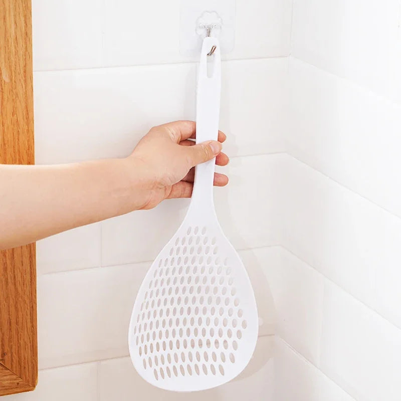 Slotted Pasta Spoon Strainer Scoop Skimmer Set with Handle Slotted Spoon Set Qme