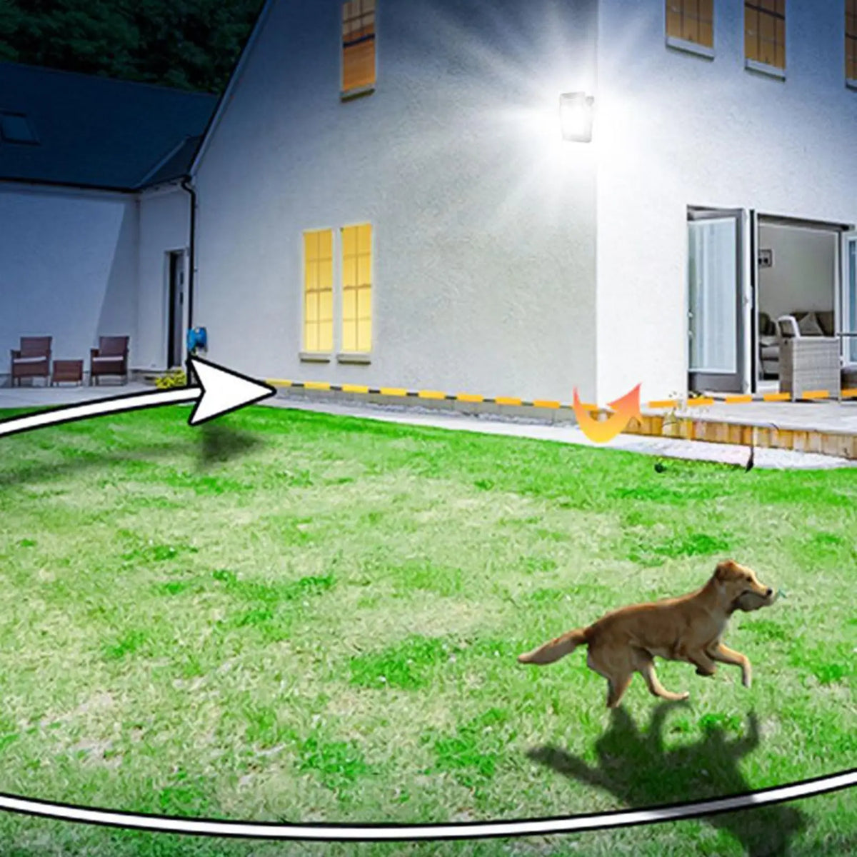 Clip-On Solar Motion Sensor LED Light for Fence & Garden Solar Motion Light Qme