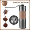 RECAFIMIL Manual Burr Coffee Grinder – CNC Stainless 30g Manual Burr Grinder Qst Brown