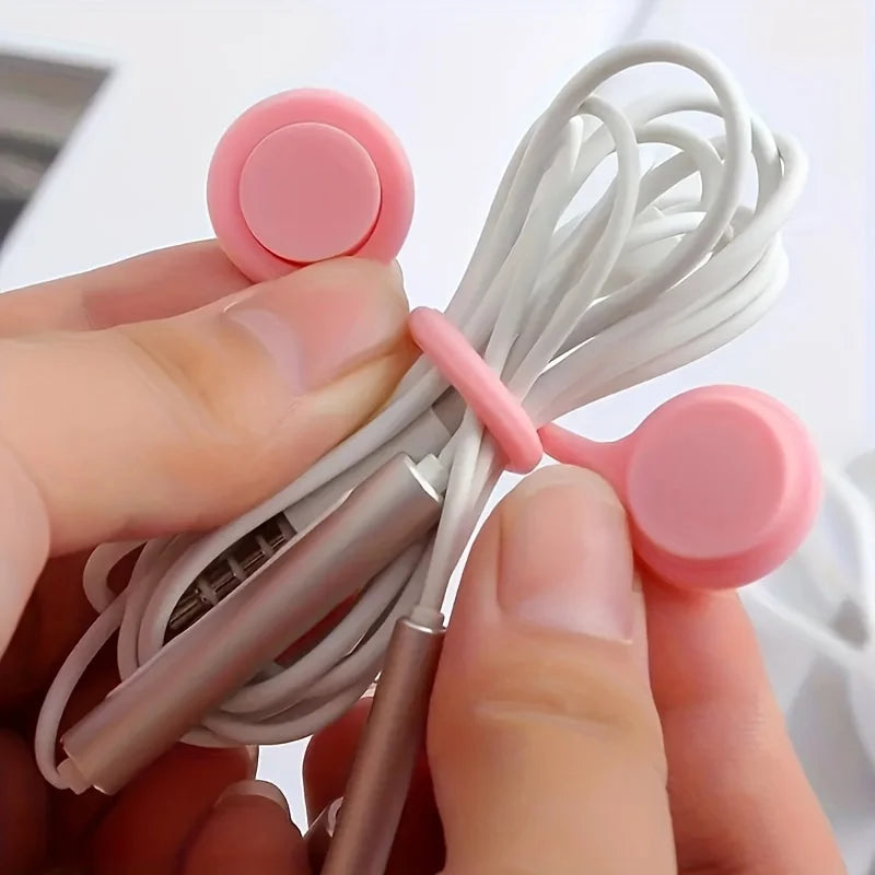 Magnetic Silicone Cable Clips | Reusable Cable Organizer Ties Cable Organizer Clips Qme