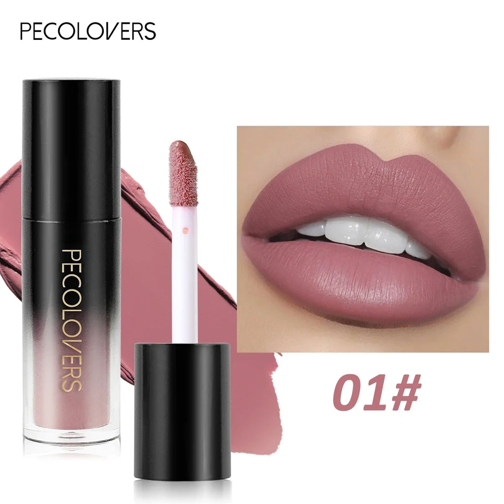 Matte Velvet Lip Gloss – Waterproof & Long-Lasting, 31 Shades
