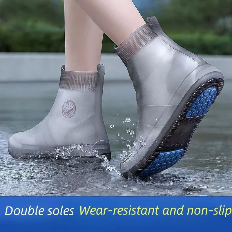 Waterproof Silicone Shoe Covers – Anti-Slip Rain Protectors Silicone Shoe Covers Qme Black XL(40-42)