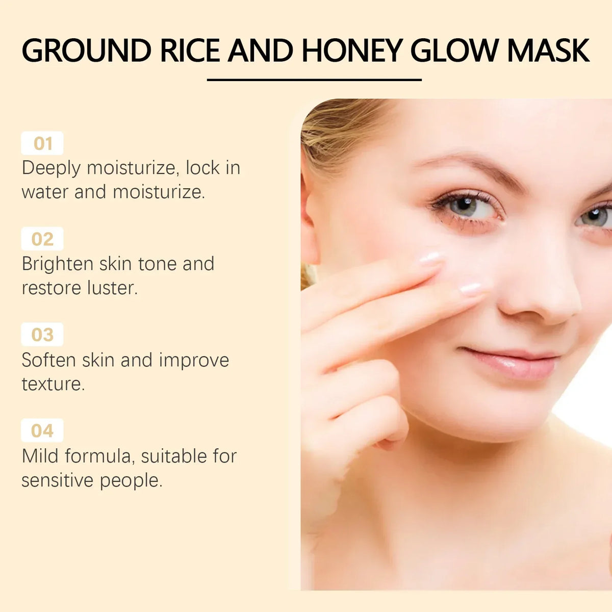 Rice & Honey Hydrating Face Mask – Brighten & Moisturize Hydrating Face Mask Qme