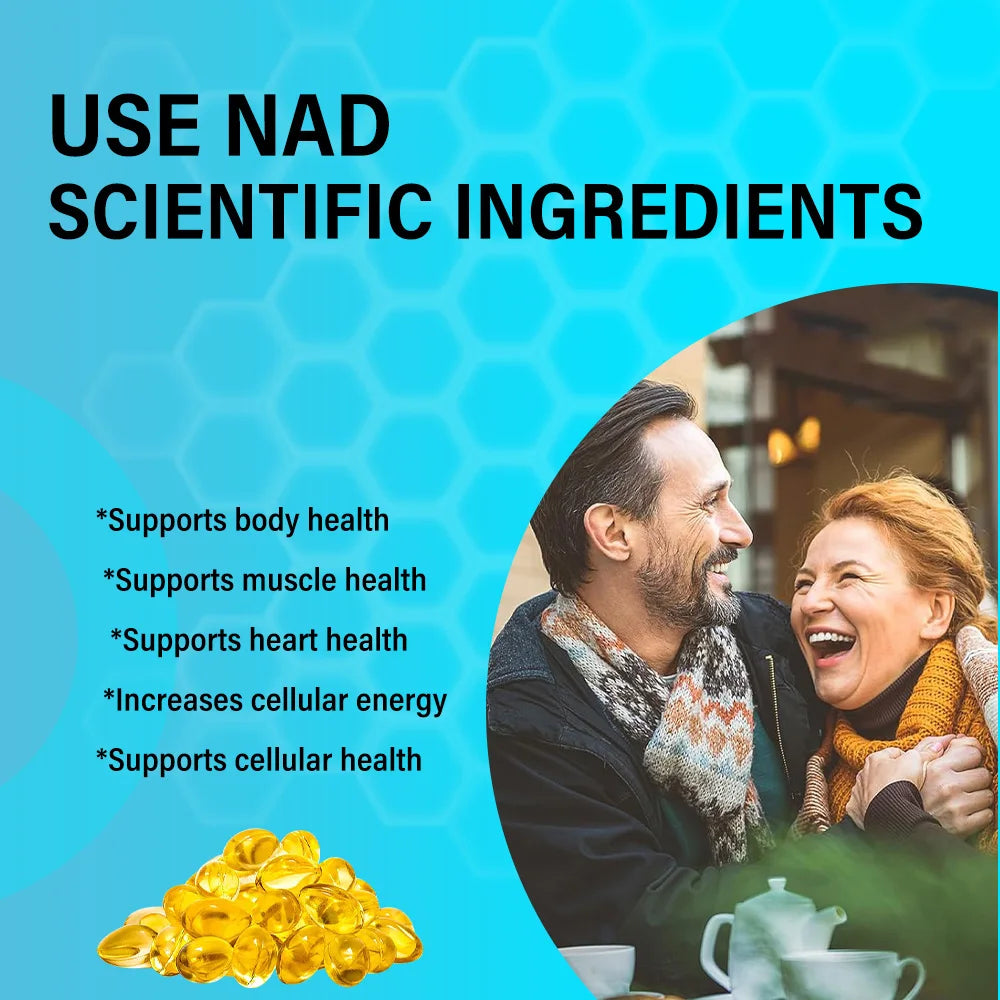 NAD+ Resveratrol 1200mg Capsules – Energy & Cellular Health Anti-Aging Supplement Qst