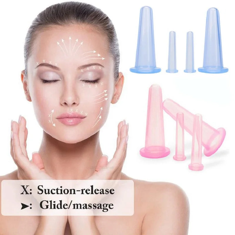 Silicone Vacuum Cupping Massage Jars – Facial Suction Cups Facial Cupping Tool Qme