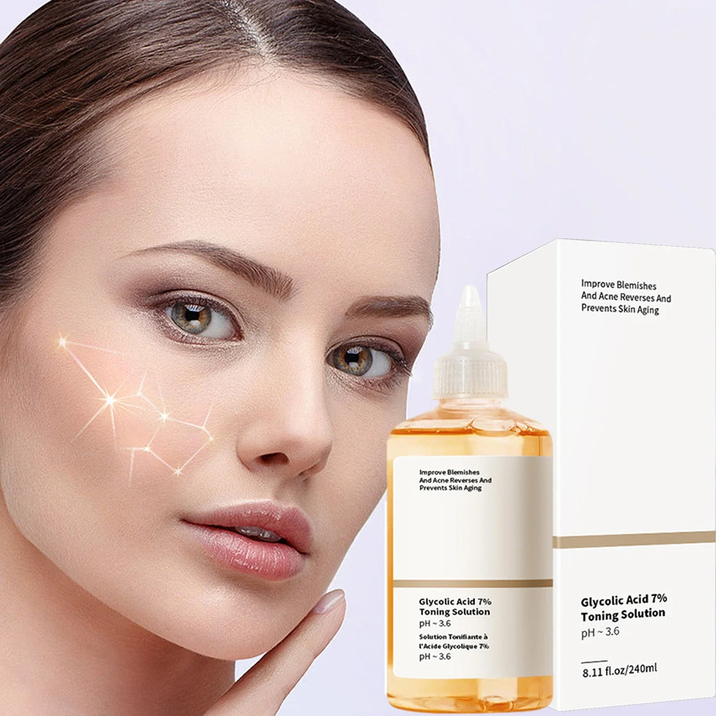 Glycolic Acid 7% Toner – Brighten, Exfoliate & Fade Marks Exfoliating Toner Qme