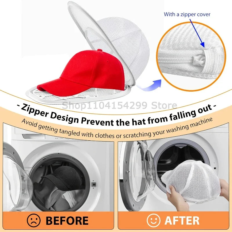 Portable Baseball Cap Washer Cage & Hat Shaper Protector Cap Washing Cage Qme