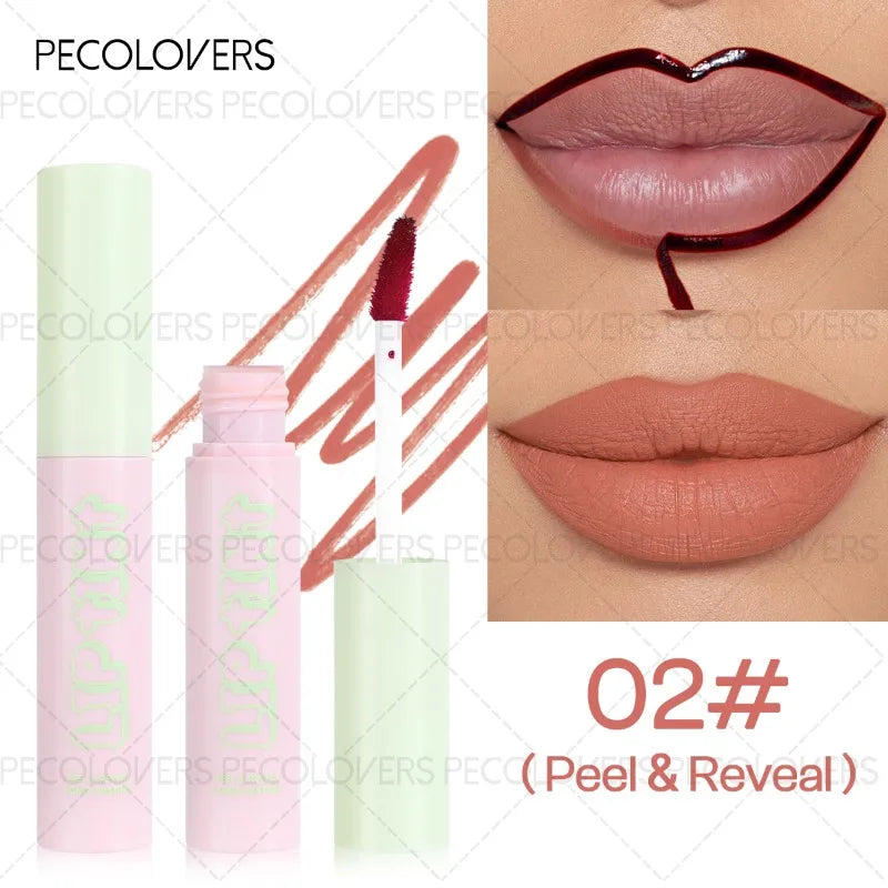 Multi-Color Tear-Out Lip Gloss | Long-Lasting Lip Contour Lip Gloss Qme 02