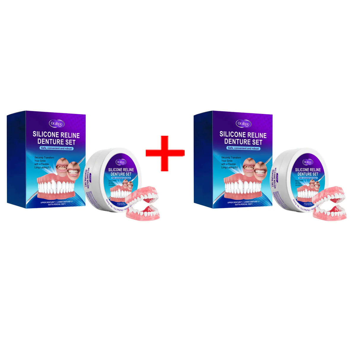 Silicone Temporary False Teeth Cosmetic Dental Kit | Perfect Smile Cosmetic Dental Kit Qst 2sets boxed