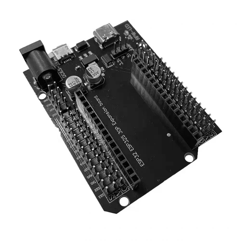ESP32 30-Pin GPIO Expansion Board | Type-C & Micro USB GPIO Expansion Board Qme