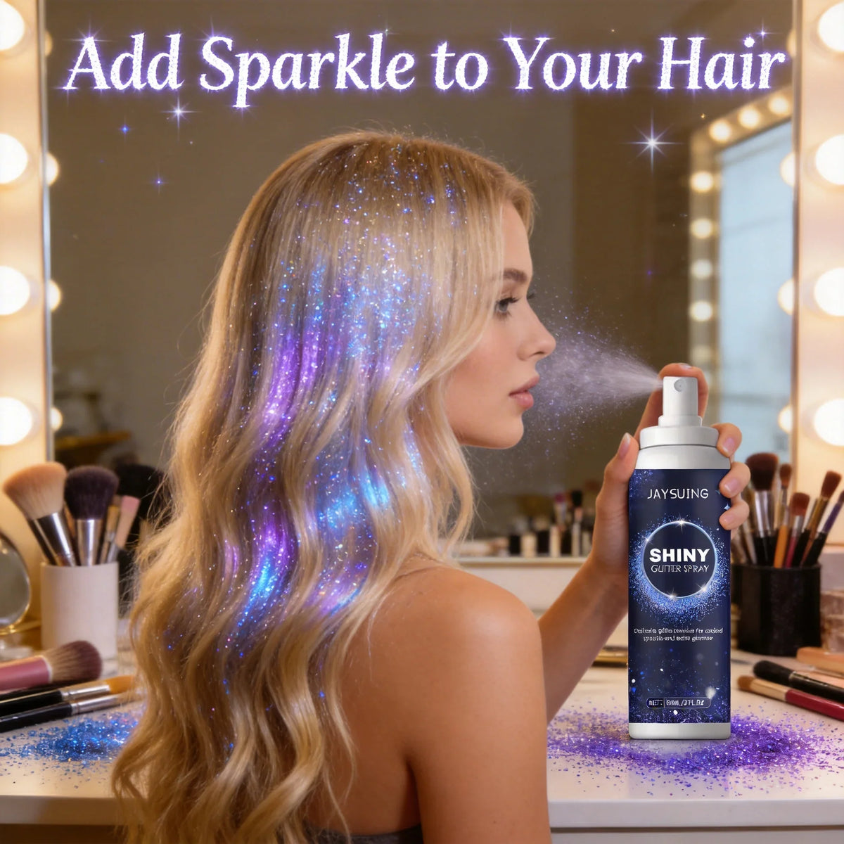 Qme Body Glitter Spray – Long-Lasting Shimmer for Hair & Skin Body Glitter Spray Qme