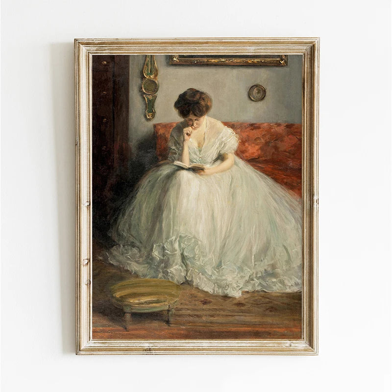 Vintage Noblewoman Portrait Canvas Wall Art Print | Home Decor Canvas Wall Art Qst