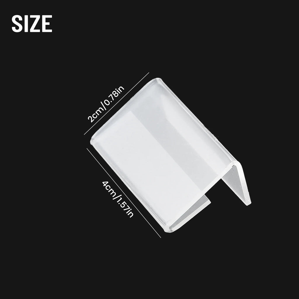Transparent Acrylic Price Card Tag Label Display Holders 25pc Acrylic Sign Holder Qme