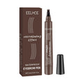 EELHOE 4-Point Microblading Eyebrow Pen – Waterproof, 5 Colors Eyebrow Makeup Pen Qst Dark Brown 2ml