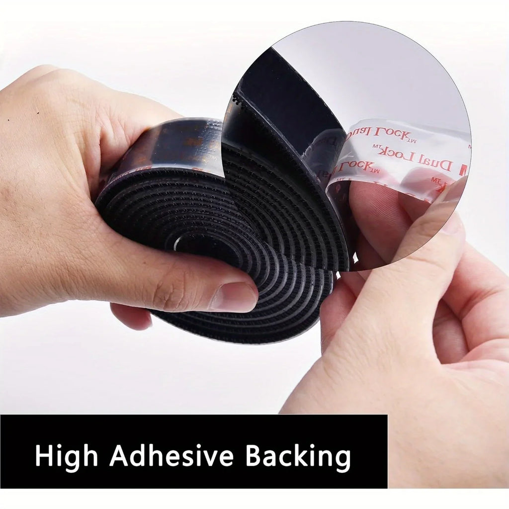 Black Dual Lock Mounting Tape – Reusable Interlocking Adhesive Reusable Mounting Tape Qme