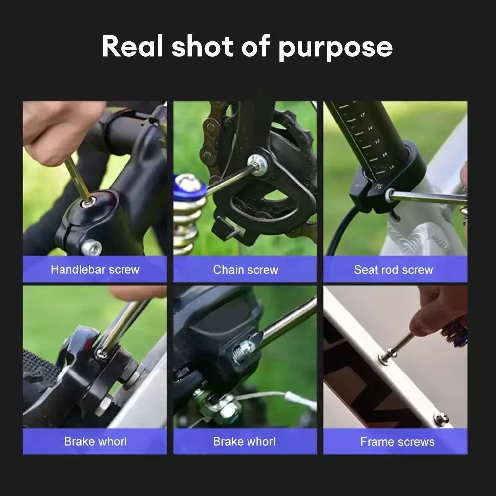 11-in-1 Bicycle Repair Tool Kit – Hex, Chain & Screwdriver Bicycle Multi-Tool Qst