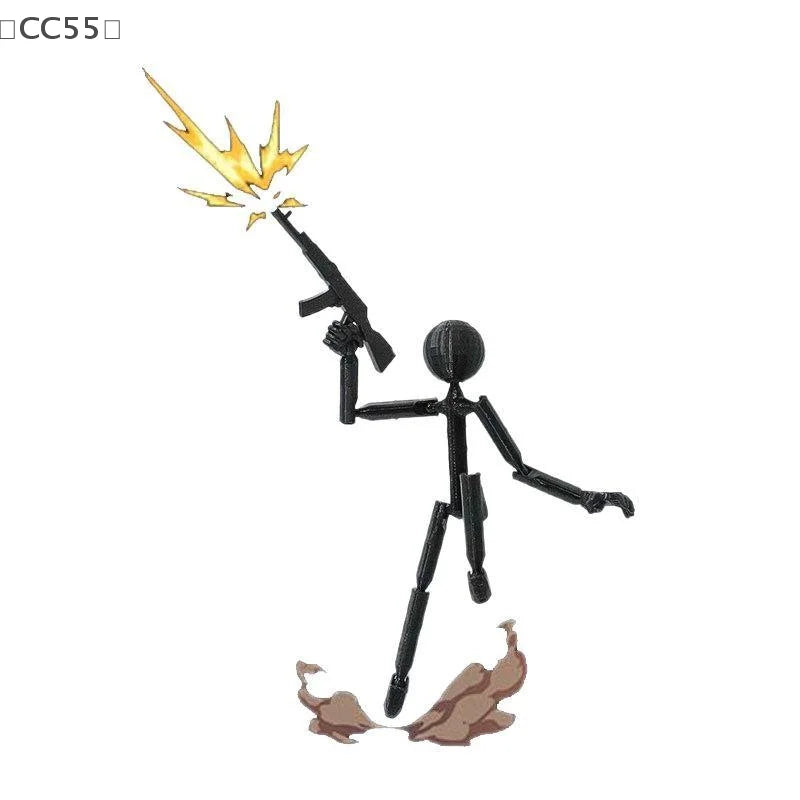 3D Printed Multi-Joint Stickman Mannequin Action Figure Poseable Mannequin Figure Qst