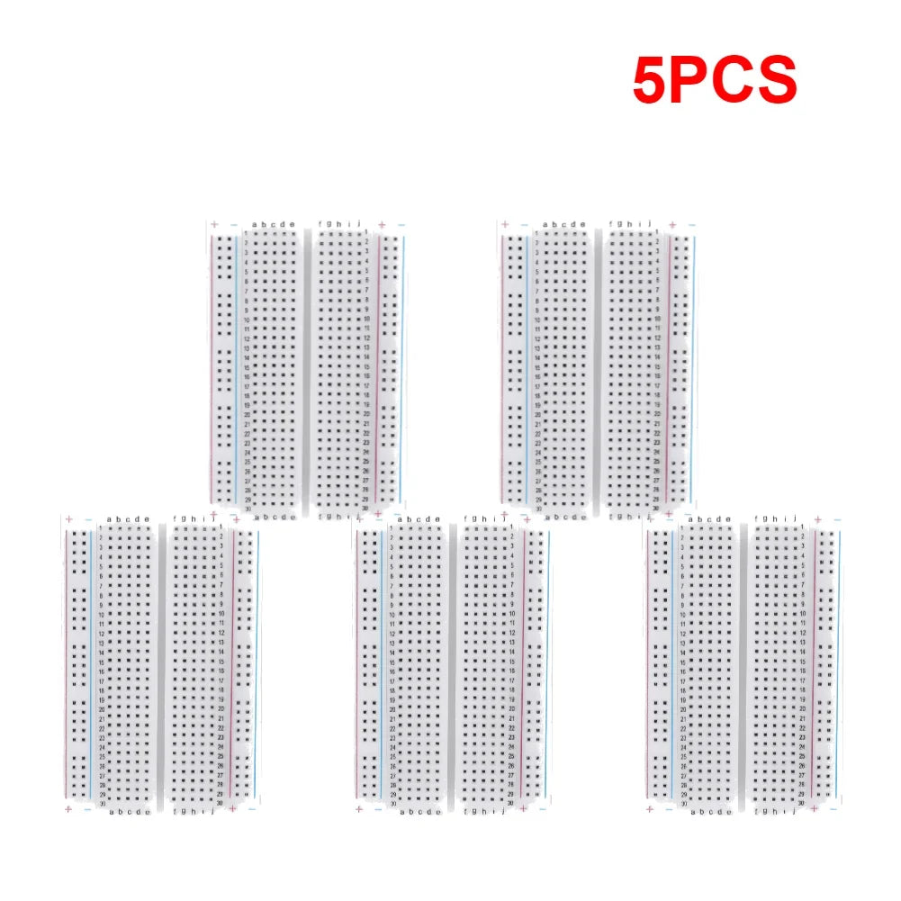 Solderless Mini Breadboard 400 Tie Points – Spliceable PCB Board Solderless Breadboard Qme 5PCS
