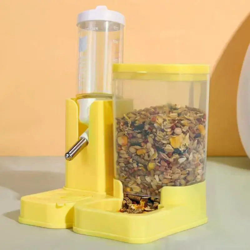 2-in-1 Hamster Water Bottle & Feeder – Leakproof, Large Capacity Small Pet Feeder Qme