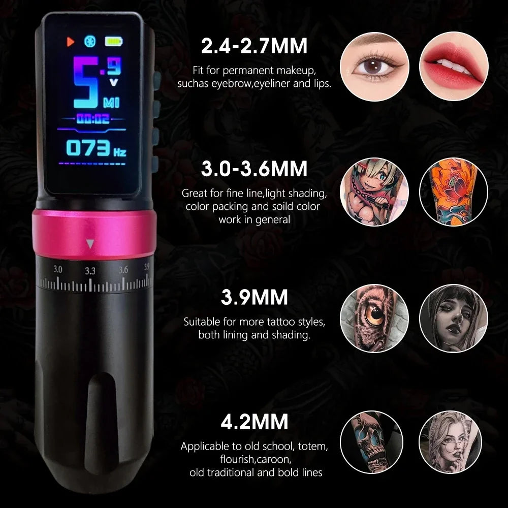 CAVARUND TANG Wireless Tattoo Pen Machine | Permanent Makeup Kit Wireless Tattoo Machine Qme