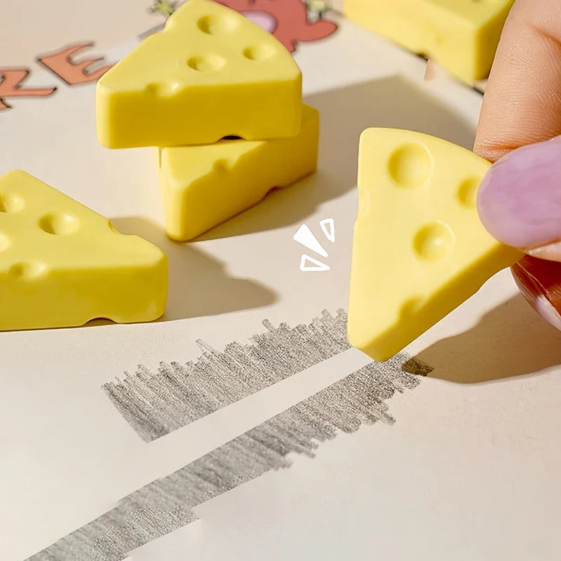 Simulation Cheese Eraser – Soft Novelty TPR Eraser for Kids Novelty Eraser Qme Default Title