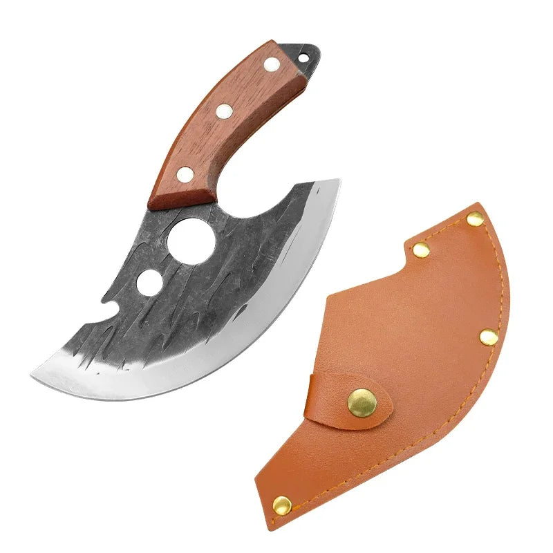 InLeung Hand Forged Cleaver Knife – Wood Handle Chef Knife Cleaver Chef Knife Qst B Knife With Cover
