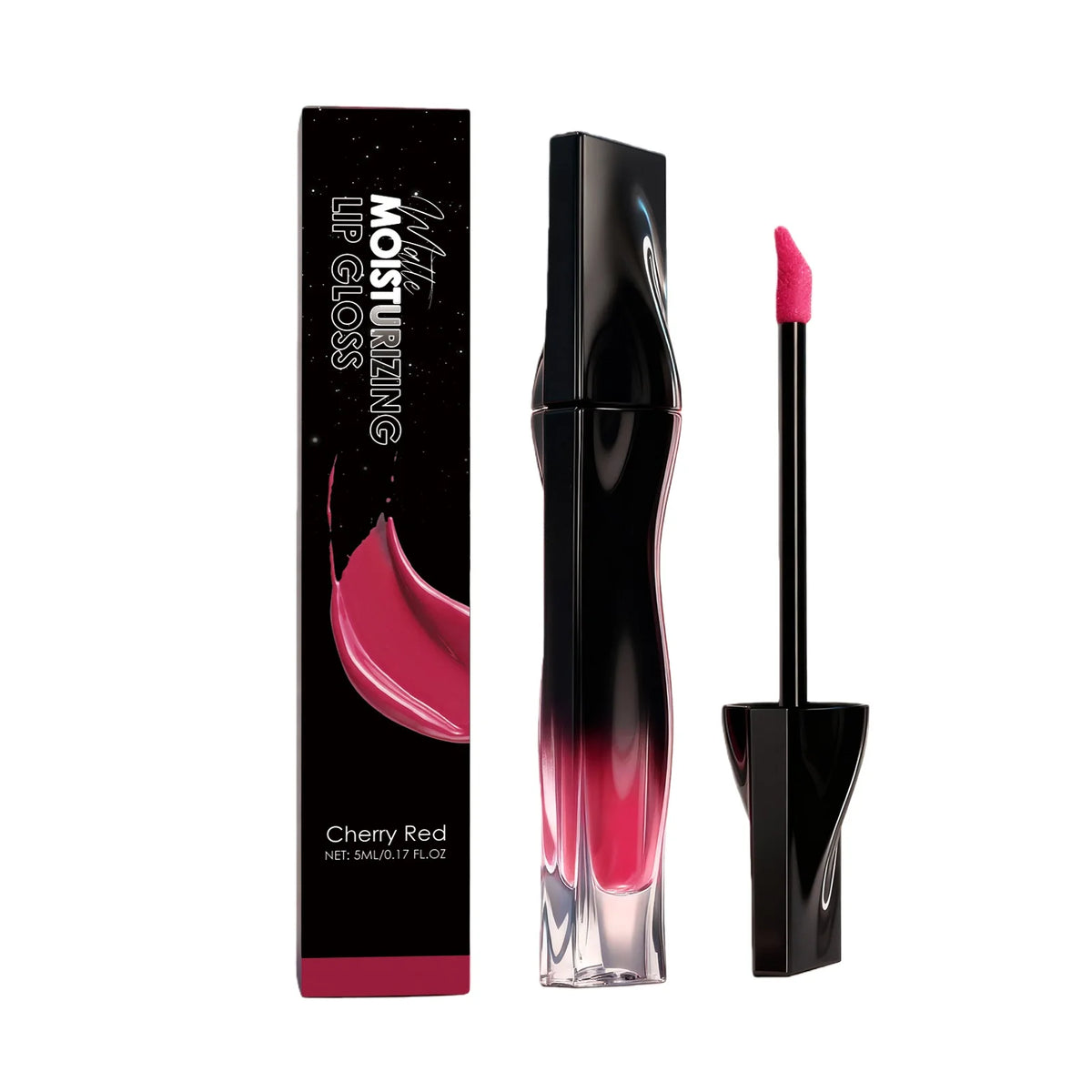 Zephoco Shimmer Lip Gloss – Long-Lasting Mirror Glaze 5ml Shimmer Lip Gloss Qst Cherry Red