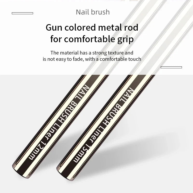 Nail Art Liner Brushes Set – Striping & Detail Drawing Pens Nail Art Brush Set Qme