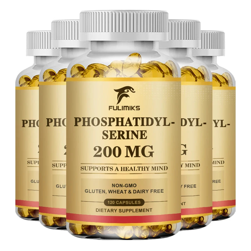 PhosphatidylSerine Capsules – Brain, Memory & Focus Support Brain Health Supplement Qst 5 Bottles 120pcs