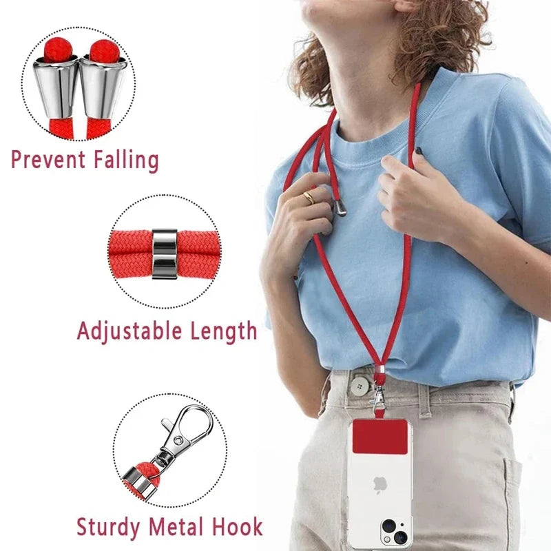 Universal Adjustable Phone Neck Lanyard Strap – 6 Colors Phone Neck Lanyard Qme