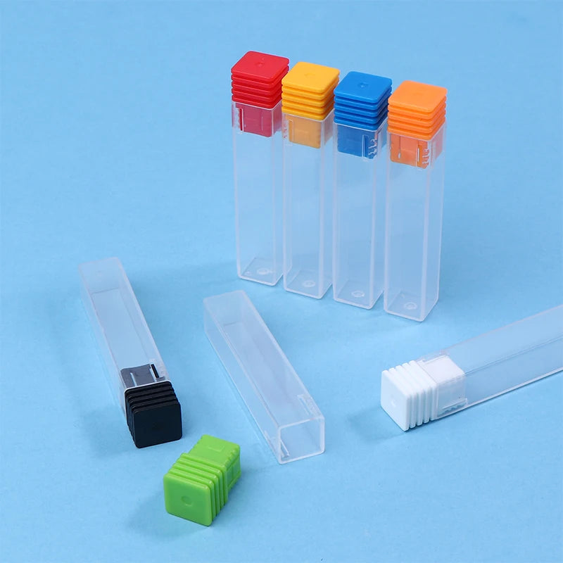 10pcs Clear Nail Drill Bit Storage Boxes – Square Organizer Set Nail Drill Bit Organizer Qst