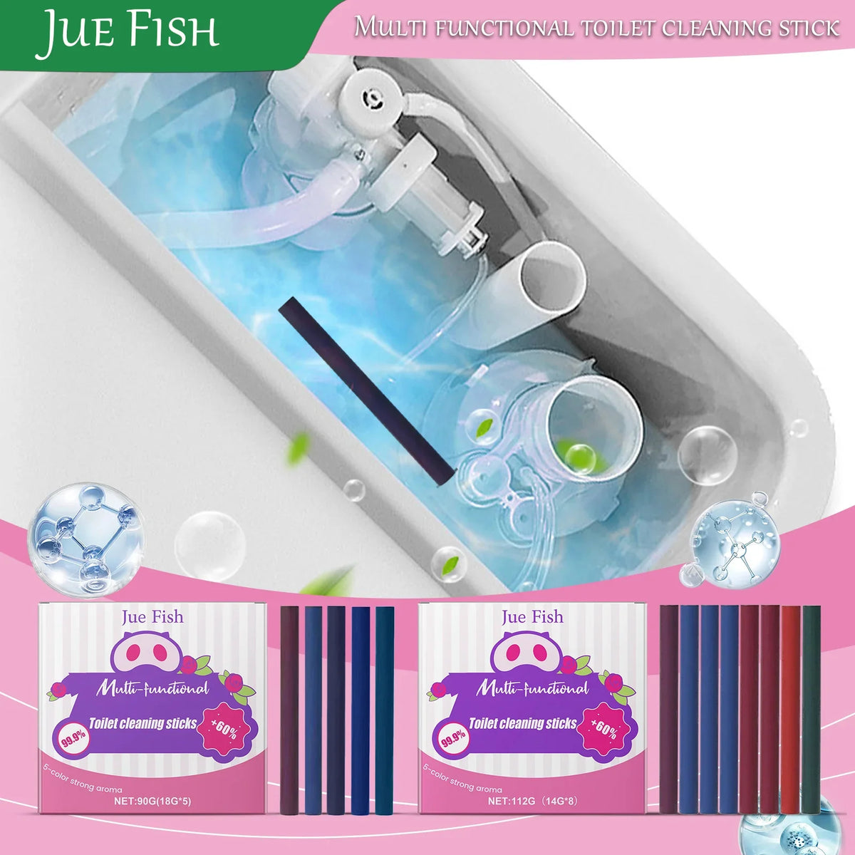 Multifunctional Toilet Cleaning Sticks – 5 or 8 Pack Toilet Cleaning Sticks Qme