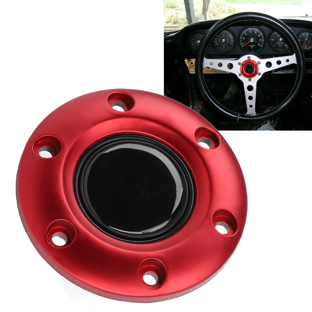 6-Hole Steering Wheel Center Horn Button Cap | ABS – 4 Colors Steering Wheel Horn Cap Qme
