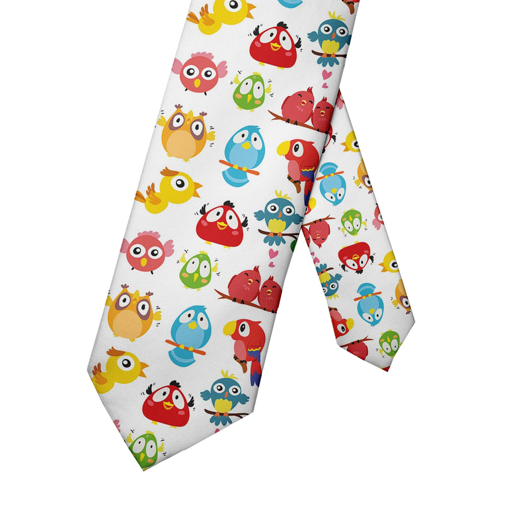 Funny Sparrow Print Wide Necktie for Men & Women | 9 Colors Novelty Necktie Qme