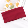 Women's Wide Elastic Headband – Organic Cotton Makeup Hair Hoop Wide Elastic Headband Qme Red One Size