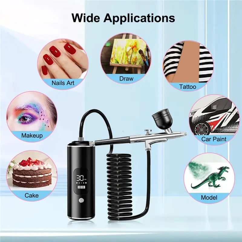 Mini Rechargeable Airbrush Compressor for Art, Craft & Cake Airbrush Compressor Kit Qme