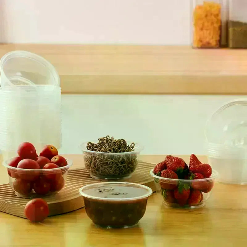 Disposable Clear Heavy Duty PP Bowls – Ice Cream & Dessert Disposable Plastic Bowls Qme