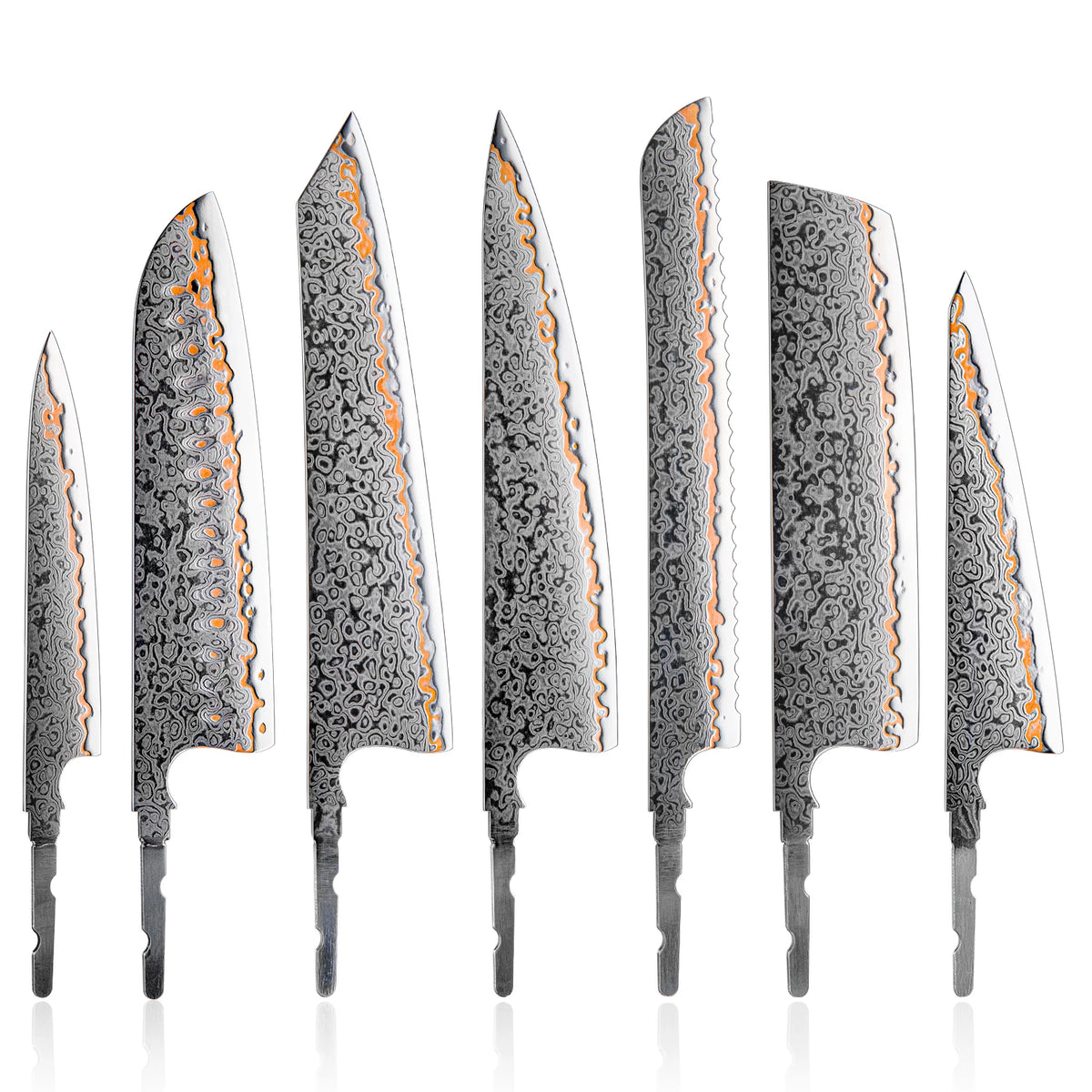 Grandsharp 55-Layer Damascus Steel DIY Knife Blades – 1–7 Pcs DIY Knife Blade Qst