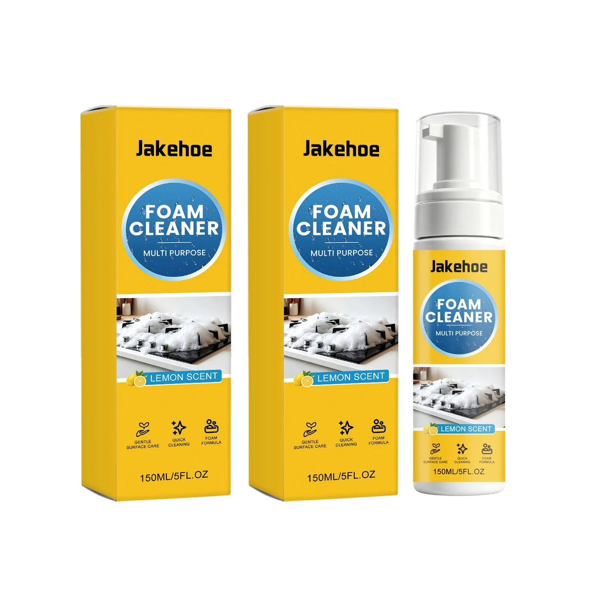 Multi-Purpose Foam Cleaning Spray | Degreaser 3 Scents Foam Cleaning Spray Qme 2 x 150ML Boxed