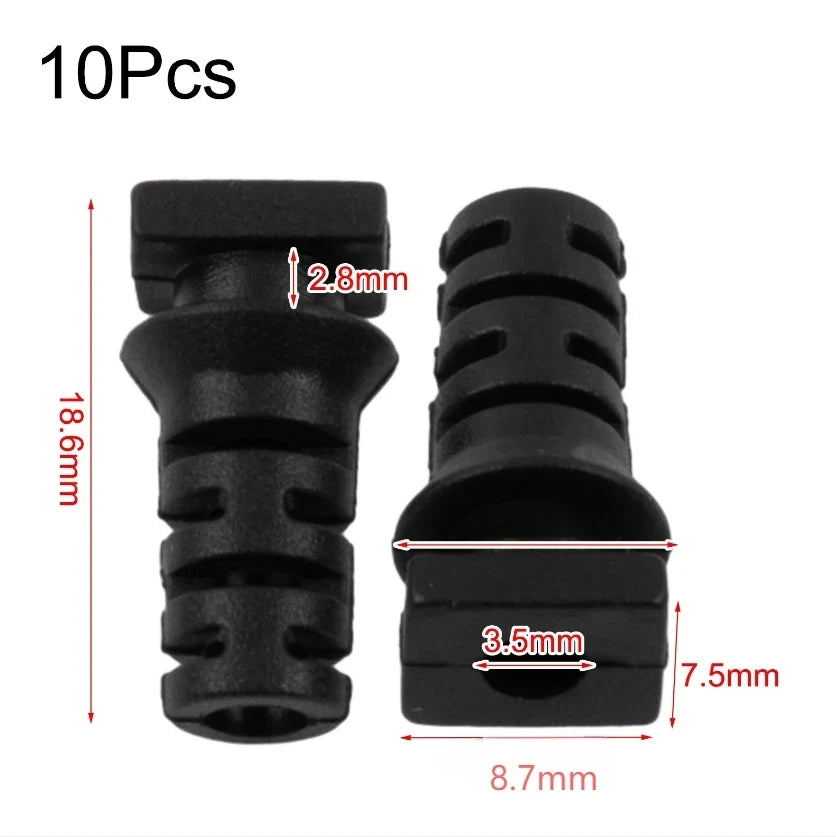 Rubber Cable Gland Strain Relief Connectors – 10 Pcs, 3.5–4.5mm Cable Strain Relief Qme