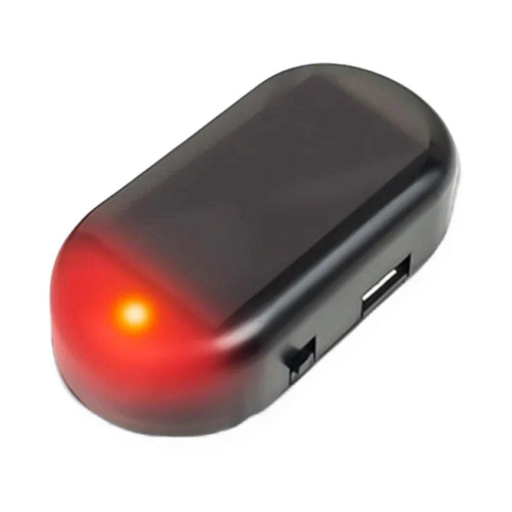 Solar Dummy Car Security Light – Flashing Blue & Red LED Dummy Alarm Light Qme Red