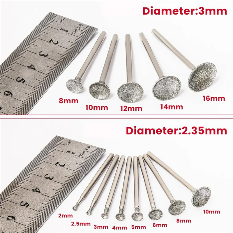 Diamond Burr Bits Set – Stone Carving & Polishing Kit for Dremel Rotary Tool Bit Set Qme