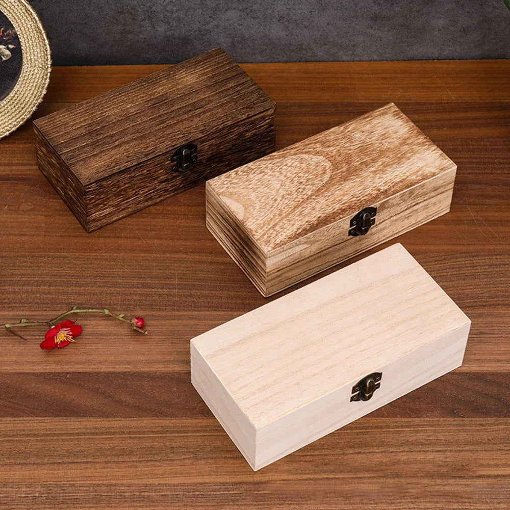 Rectangular Wooden Storage Box | Colored Wood Gift Box Wooden Storage Box Qme