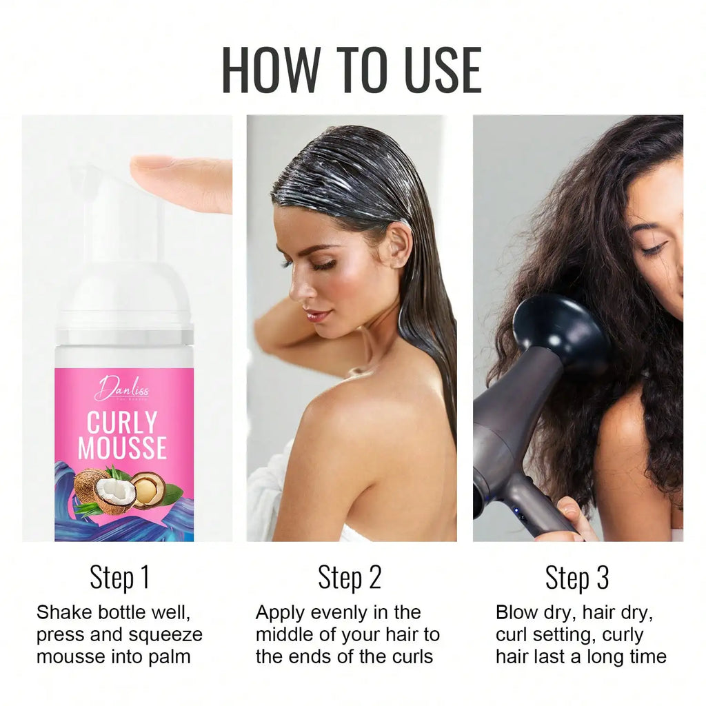 Lanemay Curl Mousse – Alcohol-Free, Defines & Moisturizes Curls Curl Enhancing Mousse Qst