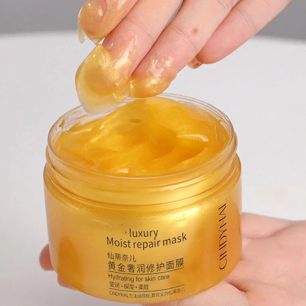24K Gold Collagen Face Mask – Firming Moisturizing Cream Gold Collagen Face Mask Qme