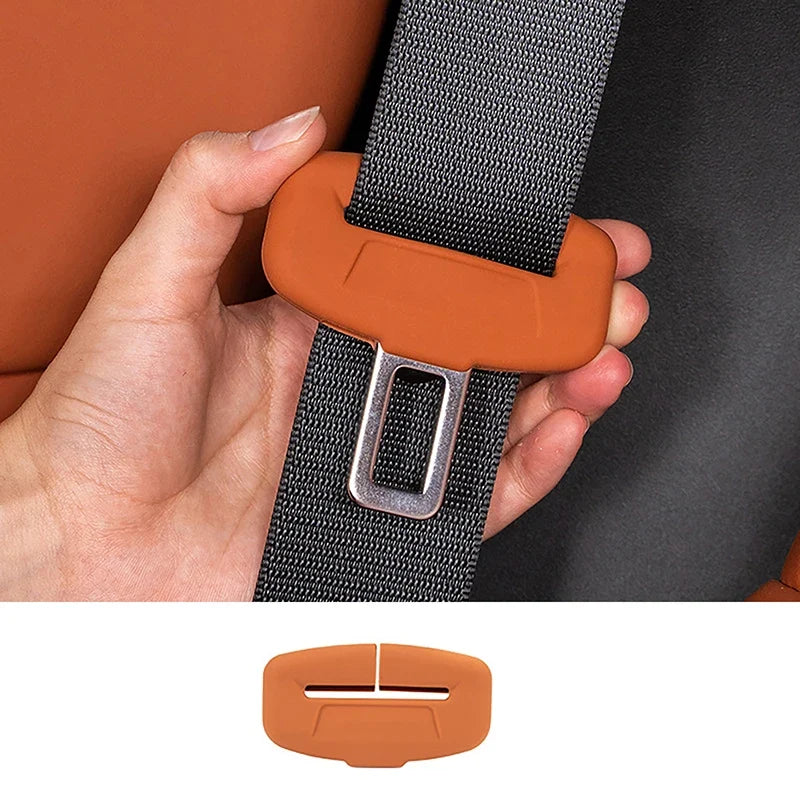 Silicone Seat Belt Buckle Covers – Scratch-Proof Protectors Buckle Protector Cover Qme Orange