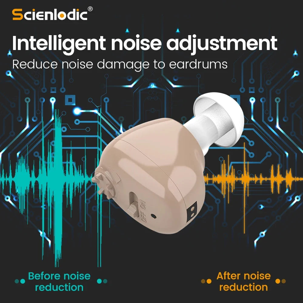 XceeFit ITE Rechargeable In-Ear Sound Amplifier for Adults Personal Sound Amplifier Qst