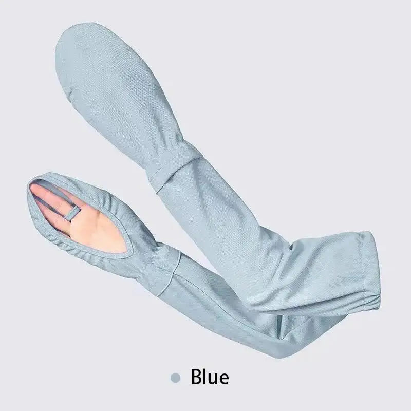 Women's UPF 50+ UV Protection Arm Sleeves | Summer Sun Cover UV Protection Arm Sleeves Qst Blue