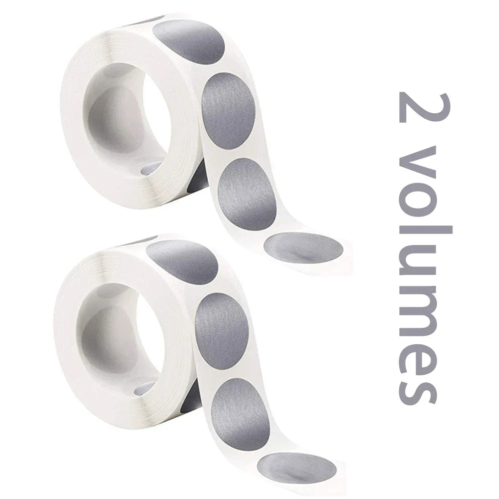 300pcs Round Gold Silver Scratch Label Stickers | Self-Adhesive Scratch Label Stickers Qme 2 Pcs silver